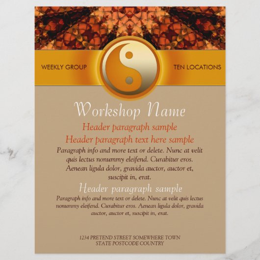 Workshops Party Events Spiritueel Art flyer templa (Voorkant)