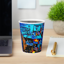 Workspace Lunch Art Papieren Bekers