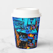 Workspace Lunch Art Papieren Bekers (Voorkant)