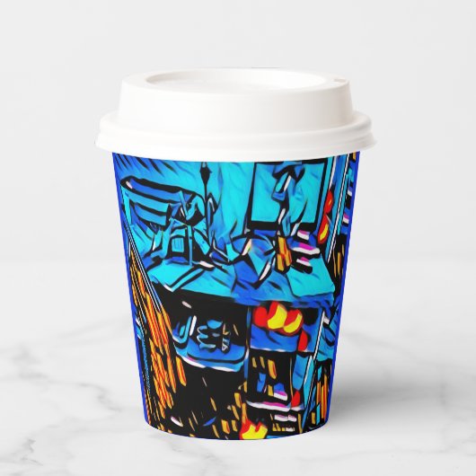 Workspace Lunch Art Papieren Bekers (Voorkant)