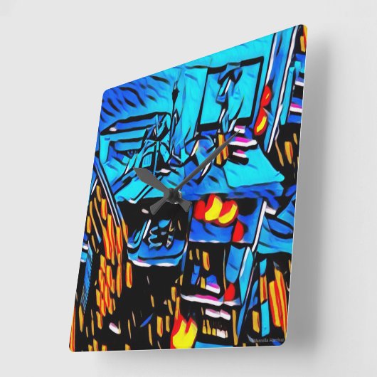 Workspace Lunch Art Vierkante Klok (Hoek)