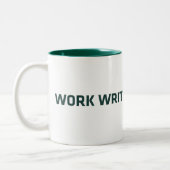 WorkWriteSubmitWait Tweekleurige Koffiemok (Links)
