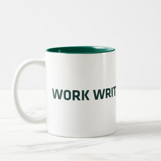 WorkWriteSubmitWait Tweekleurige Koffiemok (Links)