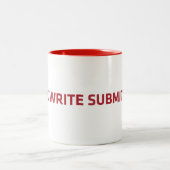 WorkWriteSubmitWait Tweekleurige Koffiemok (Center)
