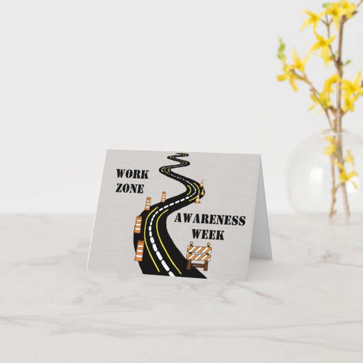 Workzone Awareness Week Trivia Card Kaart (Gele Bloem)