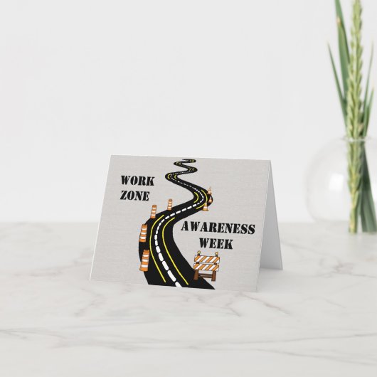 Workzone Awareness Week Trivia Card Kaart (Voorkant)
