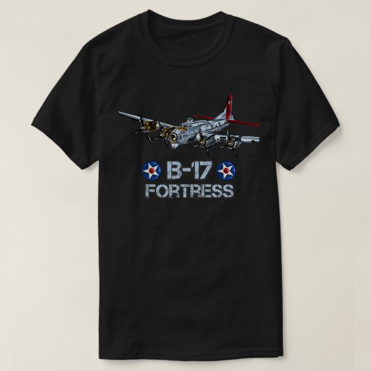 World2 Amerikaans Vliegtuig B 17 Flying Fortress B T-shirt (Design voorkant)