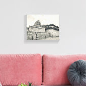 World2Celebrate: El Caracol, Chichén Itzá Canvas Afdruk (Insitu (Woonkamer))