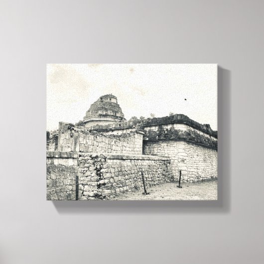 World2Celebrate: El Caracol, Chichén Itzá Canvas Afdruk (Voorkant)