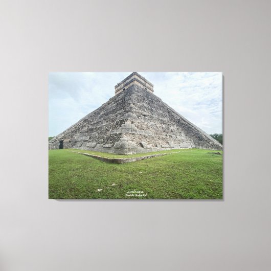 World2Celebrate: El Castillo, Chichén Itzá Canvas Afdruk (Voorkant)