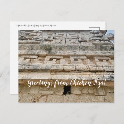 World2Celebrate: Groeten uit Chichén Itzá! Po Briefkaart (Voorkant / Achterkant)