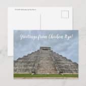 World2Celebrate: Groeten uit Chichén Itzá! Pos Briefkaart (Voorkant / Achterkant)