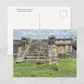 World2Celebrate: Groeten uit Chichén Itzá! Pos Briefkaart (Voorkant / Achterkant)