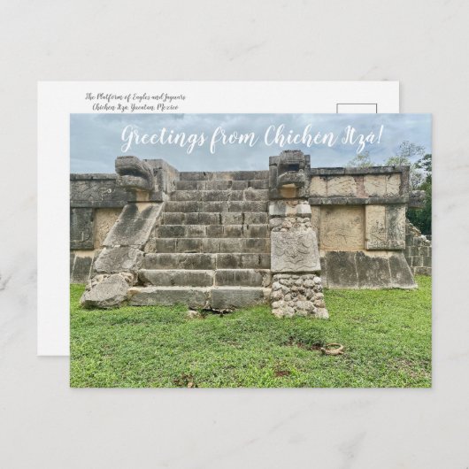World2Celebrate: Groeten uit Chichén Itzá! Pos Briefkaart (Voorkant / Achterkant)