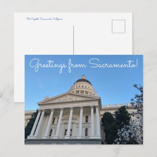 World2Celebrate: Groeten uit Sacramento! Briefkaart (Voorkant / Achterkant)