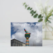 World2Celebrate: Groeten uit San Jose! Briefkaart (Staand voorkant)