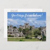 World2Celebrate: Groeten uit Tulum! Briefkaart (Voorkant / Achterkant)