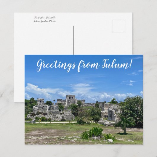 World2Celebrate: Groeten uit Tulum! Briefkaart (Voorkant / Achterkant)