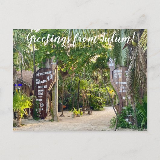 World2Celebrate: Groeten uit Tulum! Briefkaart (Voorkant)