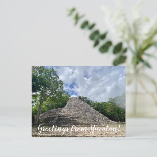 World2Celebrate: Groeten van Yucatán! Briefkaart (Staand voorkant)