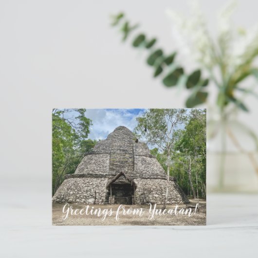 World2Celebrate: Groeten van Yucatán! Briefkaart (Staand voorkant)