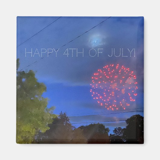 World2Celebrate: HAPPY 4TH VAN JULI! Magneet (Voorkant)