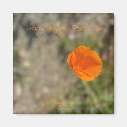 World2Celebrate: Happy California Poppy Day! Magneet (Voorkant)