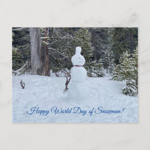 World2Celebrate: Happy World Day of Snowman! Briefkaart