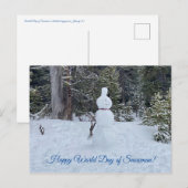 World2Celebrate: Happy World Day of Snowman! Briefkaart (Voorkant / Achterkant)