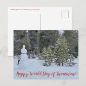 World2Celebrate: Happy World Day of Snowman! Briefkaart (Voorkant / Achterkant)