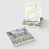 World2Celebrate: Het Huis van de Cenote, Tulum Stenen Onderzetter (Zijkant)