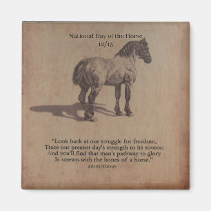 World2Celebrate: nationale dag van de paarden Magneet