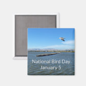 World2Celebrate: Nationale dag van de vogel Magneet (Voorkant / Achterkant)