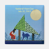 World2Celebrate: Nationale moondag Magneet (Voorkant)