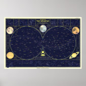 "World: 1957 The Heavens map 1/2 ... Poster (Voorkant)