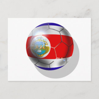 World 2014 Costa Rica vlag voetbalbal Briefkaart