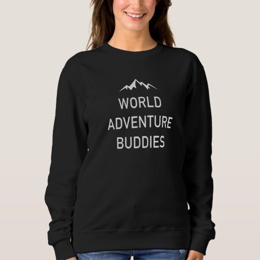 World Adventure Buddies Minimalist Traveling Cool Trui (Voorkant)