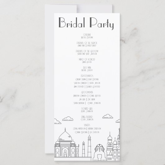 World Adventure Seven Wonder Typology Wedding (Achterkant)