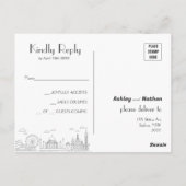 World Adventure Seven Wonder Typology Wedding Briefkaart (Achterkant)