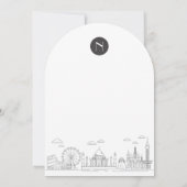 World Adventure Seven Wonder Typology Wedding Kaart (Achterkant)