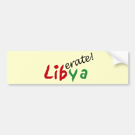 World Affairs_Liberate Libya Bumpersticker (Voorkant)