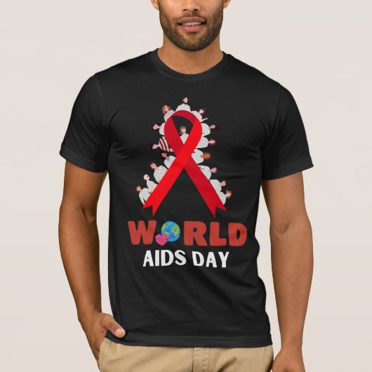 world aids day t-shirt (Voorkant)