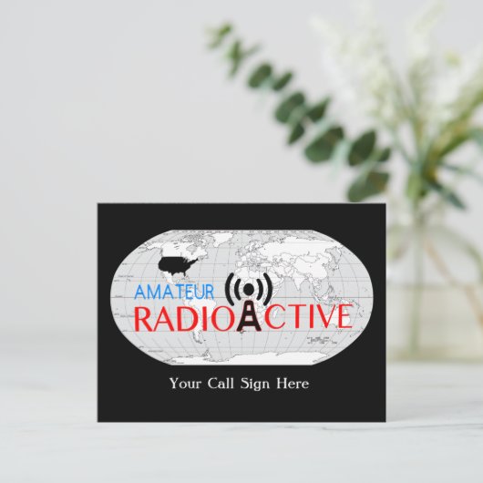 World Amateur Radio Active Briefkaart (Staand voorkant)