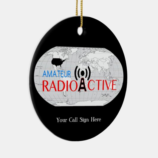 World Amateur Radio Active Keramisch Ornament (Rechts)