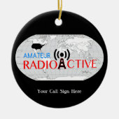 World Amateur Radio Active Keramisch Ornament (Voorkant)