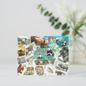World Animal Day Briefkaart met postzegels (Staand voorkant)