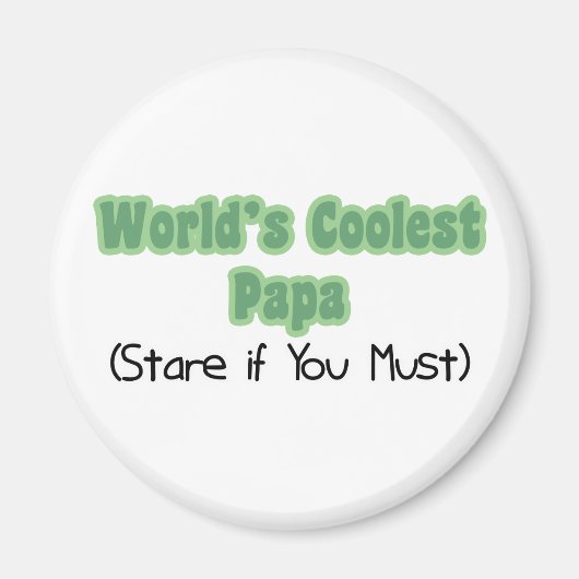 World' s Coolest Papa Magneet (Voorkant)