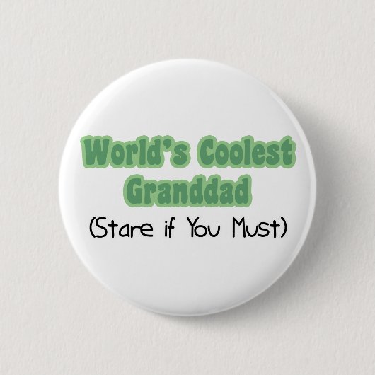 World's koelste grootvader ronde button 5,7 cm (Voorkant)
