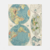 World Atlas Map 2 Fleece Deken (Voorkant)
