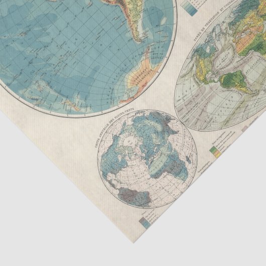 World Atlas Map 2 Tissuepapier (Detail)